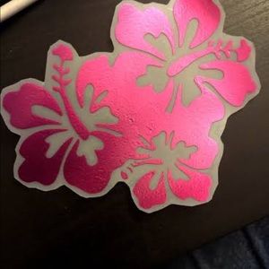 Hawaiian flower permanent decal